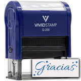 Gracias w/ Stars Self-Inking Office Rubber Stamp