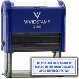 No Postage Necessary If Mailed In The United States Avon Representative Self Inking Rubber Stamp