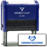 Vivid Stamp Congratulations! Stamps For Grading Self-Inking Rubber Stamps