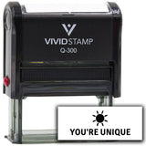 Vivid Stam You’re Unique Self Inking Rubber Stamp