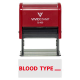 Vivid Stamp Blood Type (space) Medical Self-Inking Rubber Stamps