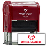 Vivid Stamp Congratulations! Stamps For Grading Self-Inking Rubber Stamps