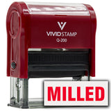 Milled Self-Inking Office Rubber Stamp