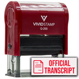 Official Transcript (Paper) Self Inking Rubber Stamp