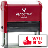 Vivid Stamp Well Done Teacher Feedback Self-Inking Rubber Stamps