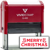 Vivid Stamp Merry Christmas Self Inking Rubber Stamp