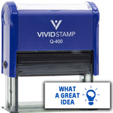 Vivid Stamp What a Great Idea Teacher Feedback Self-Inking Rubber Stamps