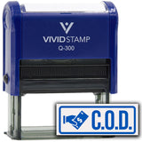 Rubber Stamp C.O.D. (Cash On Delivery) Self Inking Rubber Stamp