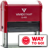 Vivid Stamp Way to Go! Self-Inking Rubber Stamps