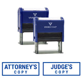 Vivid Stamp Attorney's Copy and Judge's Copy Office Stamp Self-Inking Rubber Stamps (2 Pack)