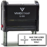 Vivid Stamp May The Lord God Bless You! Self Inking Rubber Stamp