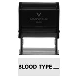 Vivid Stamp Blood Type (space) Medical Self-Inking Rubber Stamps