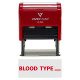 Vivid Stamp Blood Type (space) Medical Self-Inking Rubber Stamps