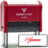 Vivid Stamp Wonderful! Self Inking Rubber Stamp