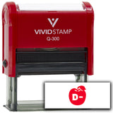 Vivid Stamp D- Teacher Stamps for Grading Self-Inking Rubber Stamps