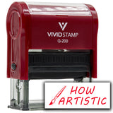 Vivid Stamp How Artistic Self Inking Rubber Stamp