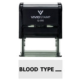 Vivid Stamp Blood Type (space) Medical Self-Inking Rubber Stamps