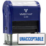 UNACCEPTABLE Self-Inking Office Rubber Stamp