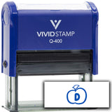 Vivid Stamp D Teacher Stamps for Grading Self-Inking Rubber Stamps