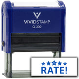 Vivid Stamp Rate! Self Inking Rubber Stamp