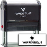 Vivid Stam You’re Unique Self Inking Rubber Stamp