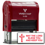 Vivid Stamp May the Lord bless you and keep you Self Inking Rubber Stamp