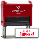 Vivid Stamp Superb! Teacher Feedback Self-Inking Rubber Stamps