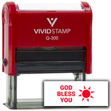 Vivid Stamp God Bless You Self Inking Rubber Stamp