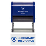 Vivid Stamp Secondary Insurance Medical Self-Inking Rubber Stamps