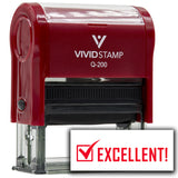 Vivid Stamp Excellent! Teacher Feedback Self-Inking Rubber Stamps