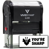 Vivid Stamp You’re Sharp Self Inking Rubber Stamp