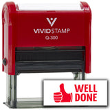 Vivid Stamp Well Done Teacher Feedback Self-Inking Rubber Stamps