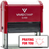 Vivid Stamp Praying For You Self Inking Rubber Stamp