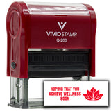 Vivid Stamp Hoping That You Achieve Wellness Soon Self Inking Rubber Stamp