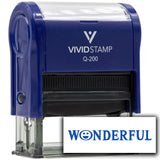 Vivid Stamp Wonderful Smiley Face Self Inking Rubber Stamp