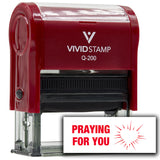 Vivid Stamp Praying For You Self Inking Rubber Stamp