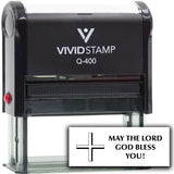 Vivid Stamp May The Lord God Bless You! Self Inking Rubber Stamp