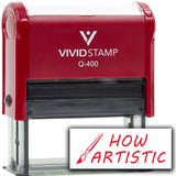 Vivid Stamp How Artistic Self Inking Rubber Stamp