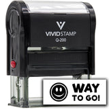 Vivid Stamp Way to Go! Self-Inking Rubber Stamps