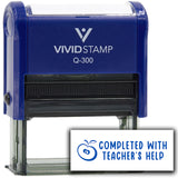 Vivid Stamp Completed with Teacher's Help Stamps For Grading Self-Inking Rubber Stamps