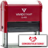 Vivid Stamp Congratulations! Stamps For Grading Self-Inking Rubber Stamps