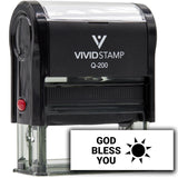 Vivid Stamp God Bless You Self Inking Rubber Stamp