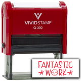 Vivid Stamp Fantastic Work Self Inking Rubber Stamp