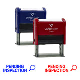 Vivid Stamp Pending Inspection Business Self-Inking Rubber Stamps