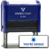 Vivid Stam You’re Unique Self Inking Rubber Stamp