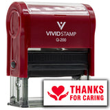 Vivid Stamp Thanks for Caring Teacher Feedback Self-Inking Rubber Stamps