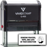 Vivid Stamp Sending prayers, hope, and love in your direction Self Inking Rubber Stamp