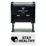 Vivid Stamp Stay Healthy Medical Self-Inking Rubber Stamps