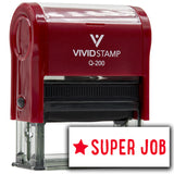 Vivid Stamp Super Job Teacher Feedback Self-Inking Rubber Stamps