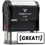 Vivid Stamp Great! Self Inking Rubber Stamp